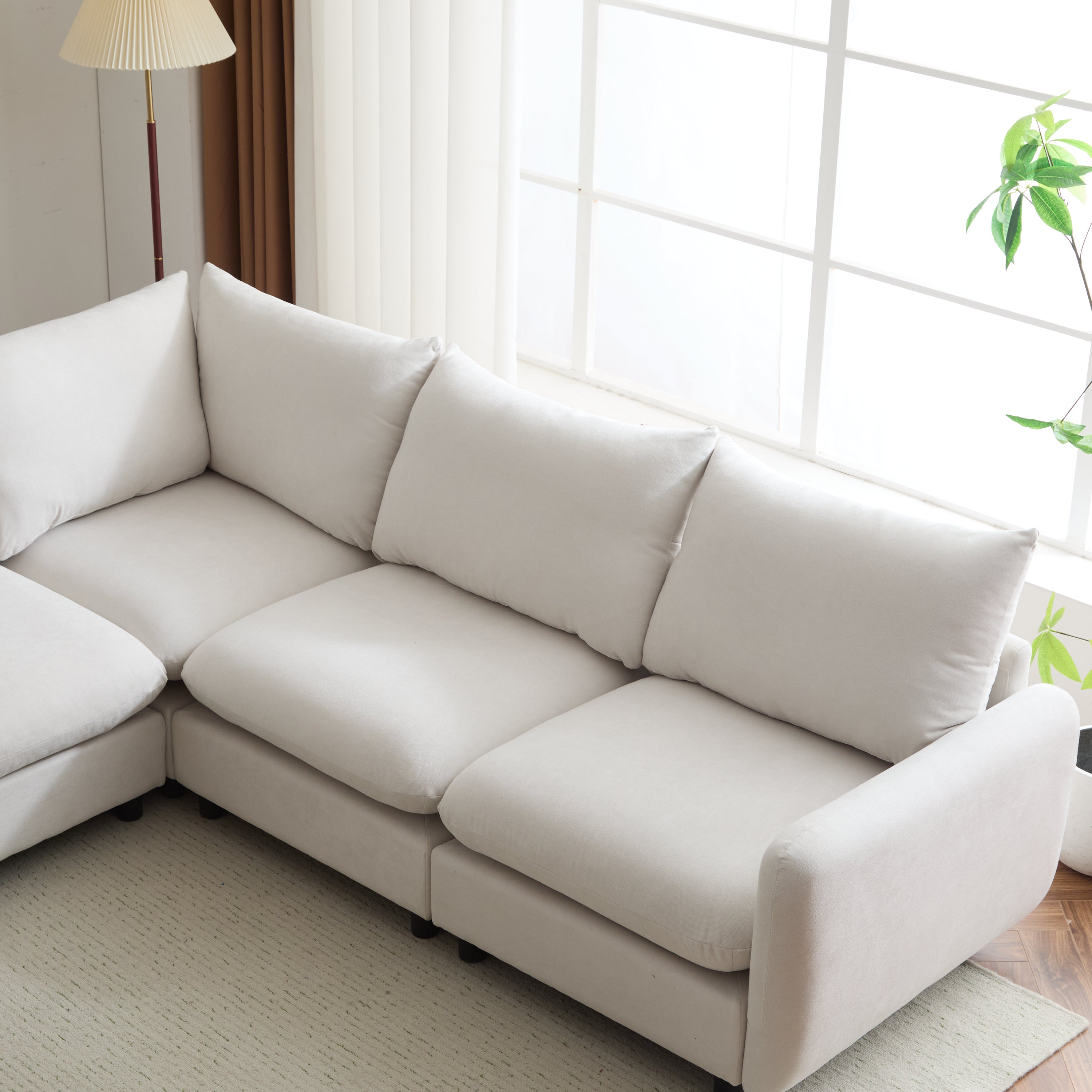 Modular Upholstered Convertible Sofa
