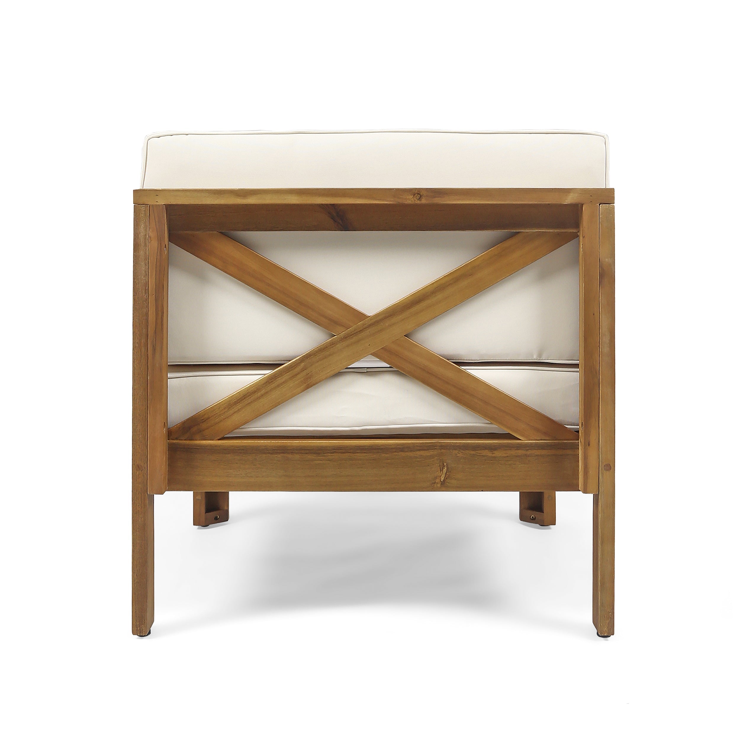 Acacia Wood L-Shaped Outdoor Sofa Set
