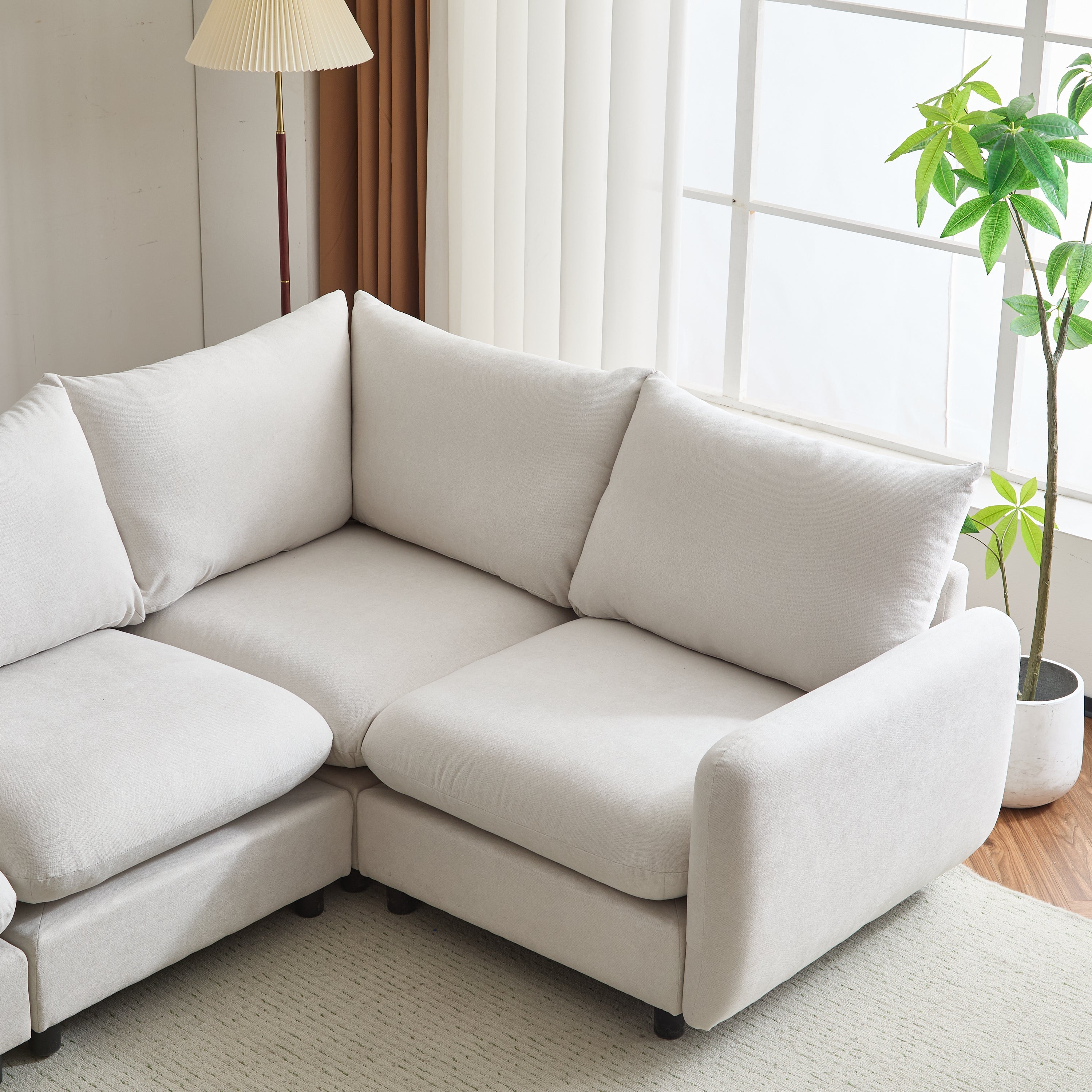 Modular Upholstered Convertible Sofa