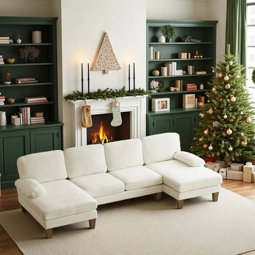 Chenille U-shaped Combination Sofa