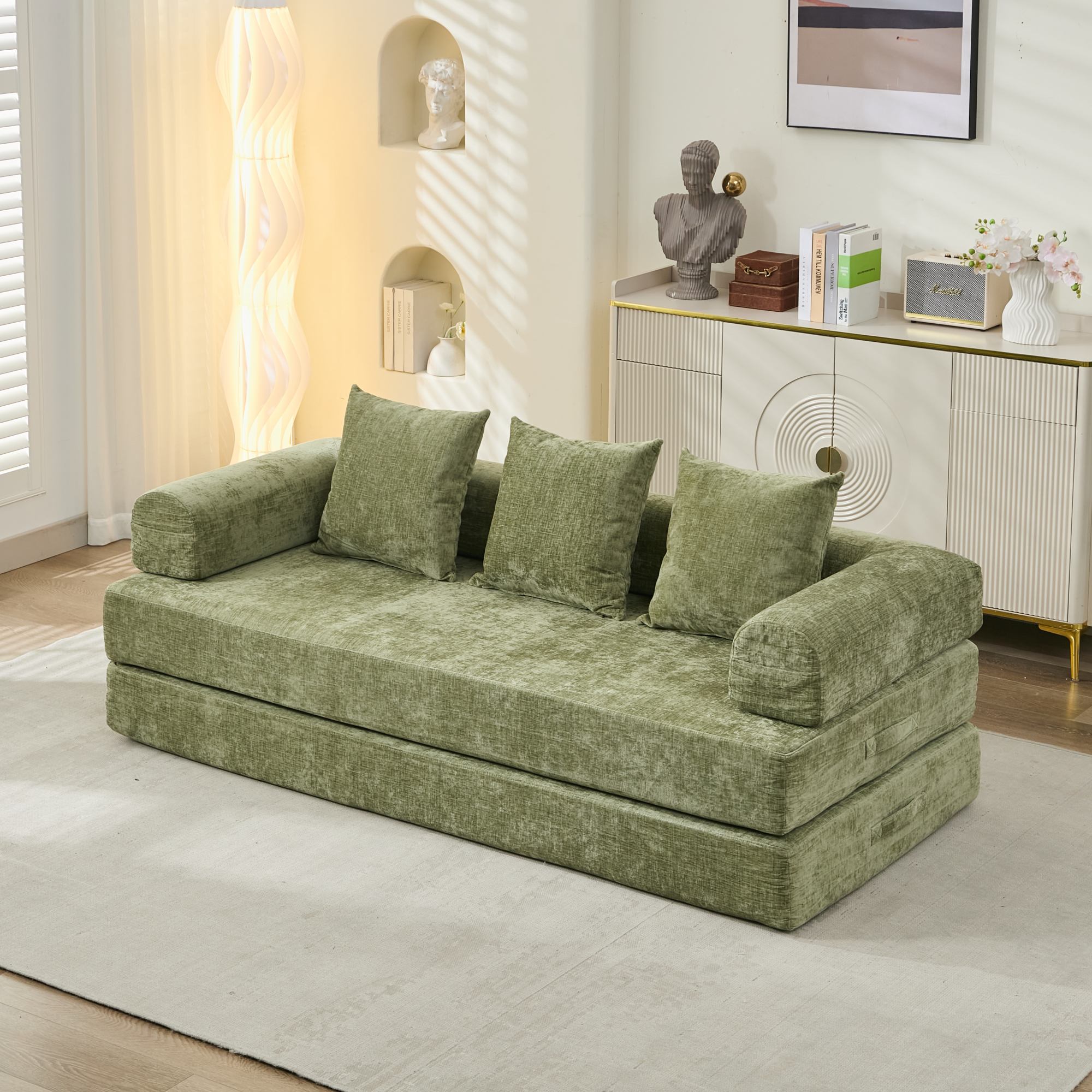 Chenille folding sofa