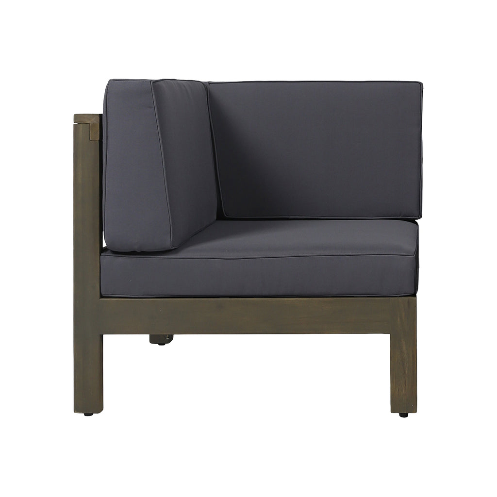 3-Piece Acacia Wood Outdoor Sofa Set
