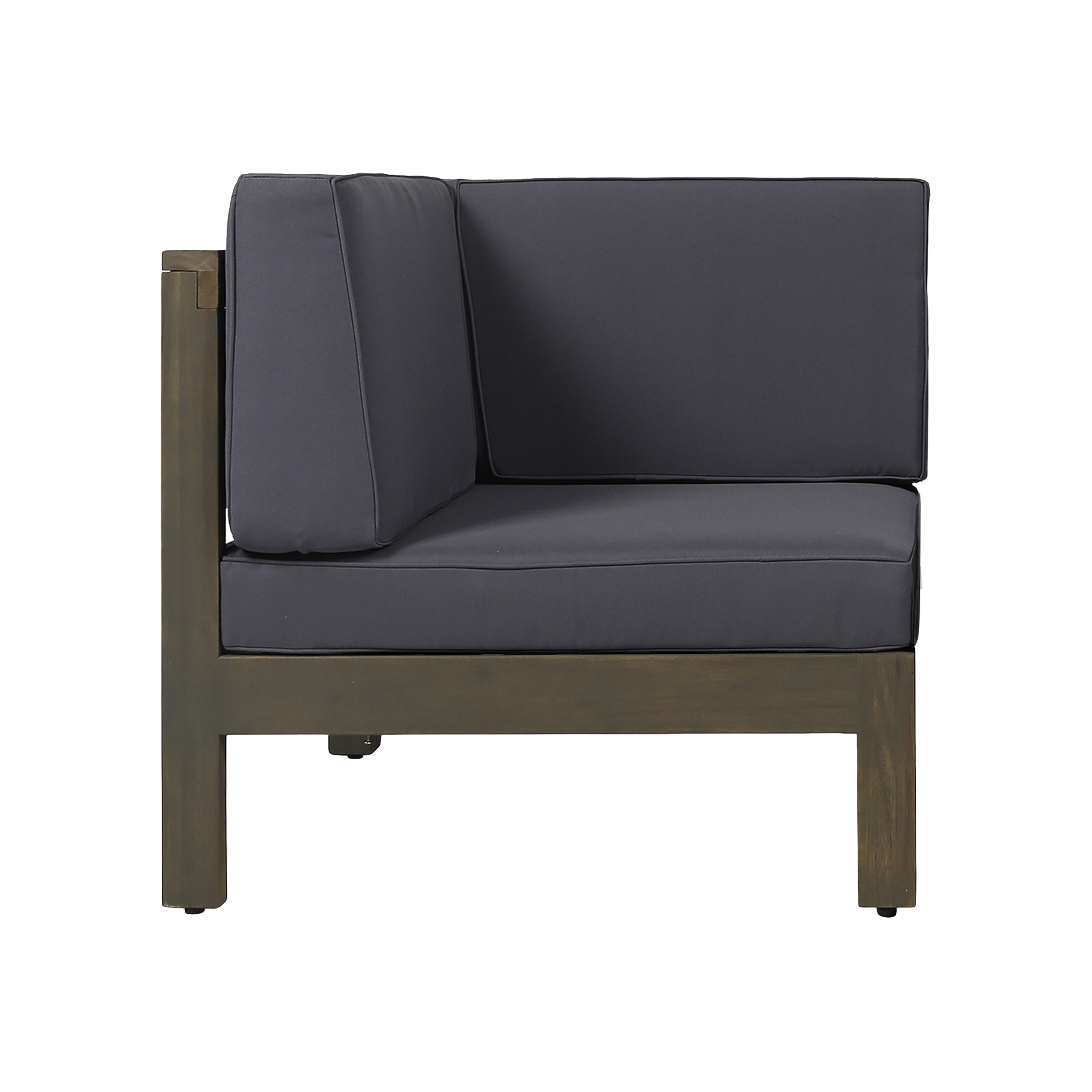 3-Piece Acacia Wood Outdoor Sofa Set