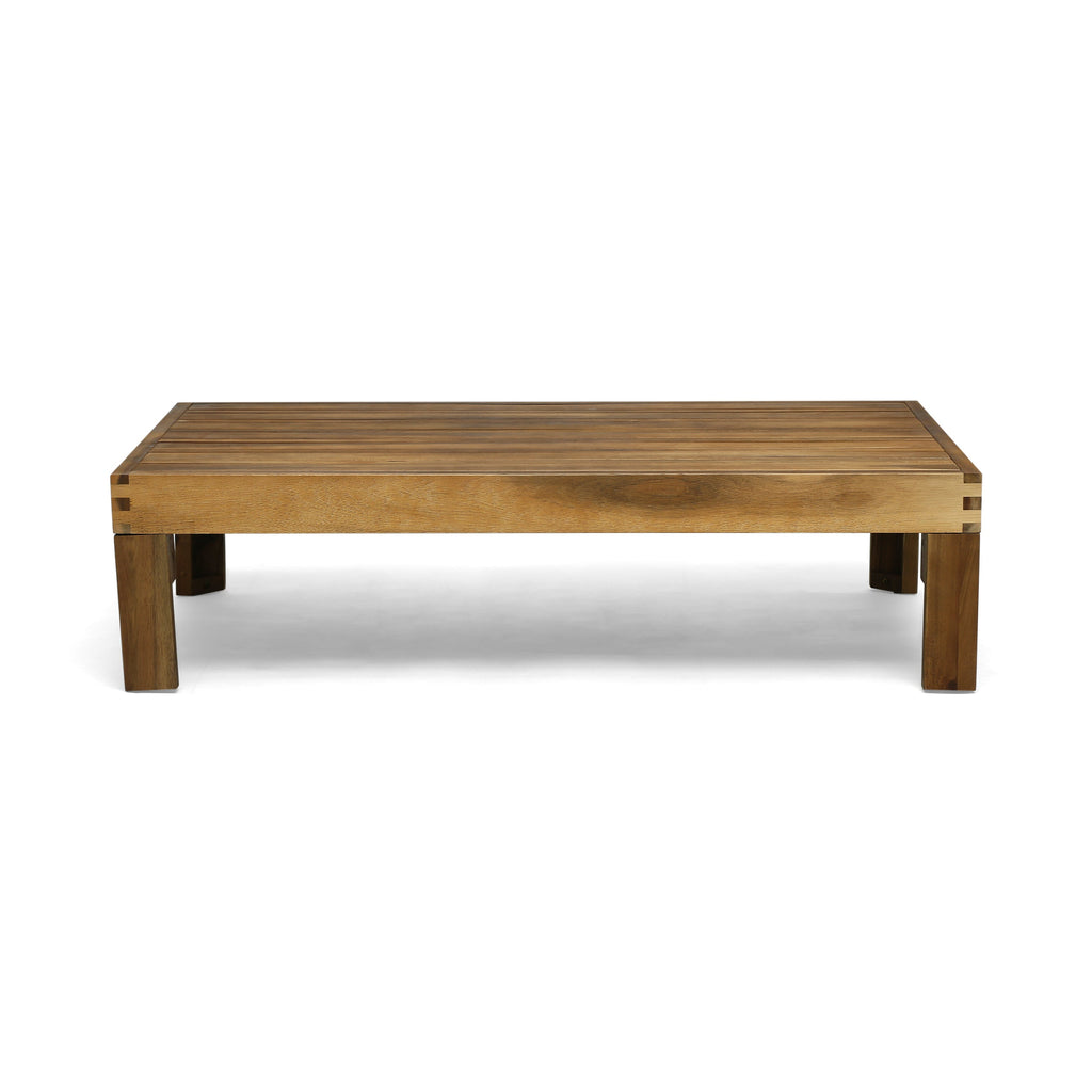 Acacia Wood L-Shaped Outdoor Sofa Set