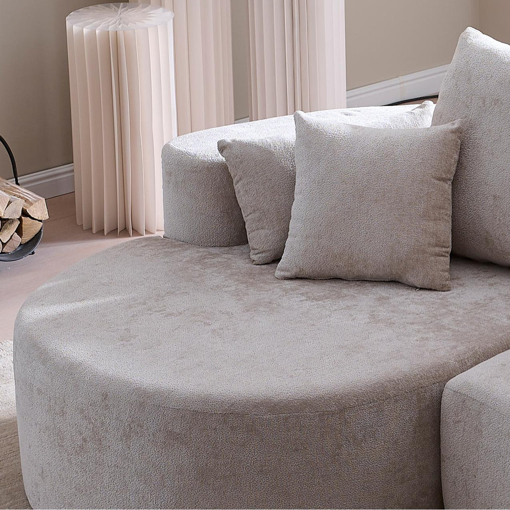 106" Curved Boucle Cloud Sofa