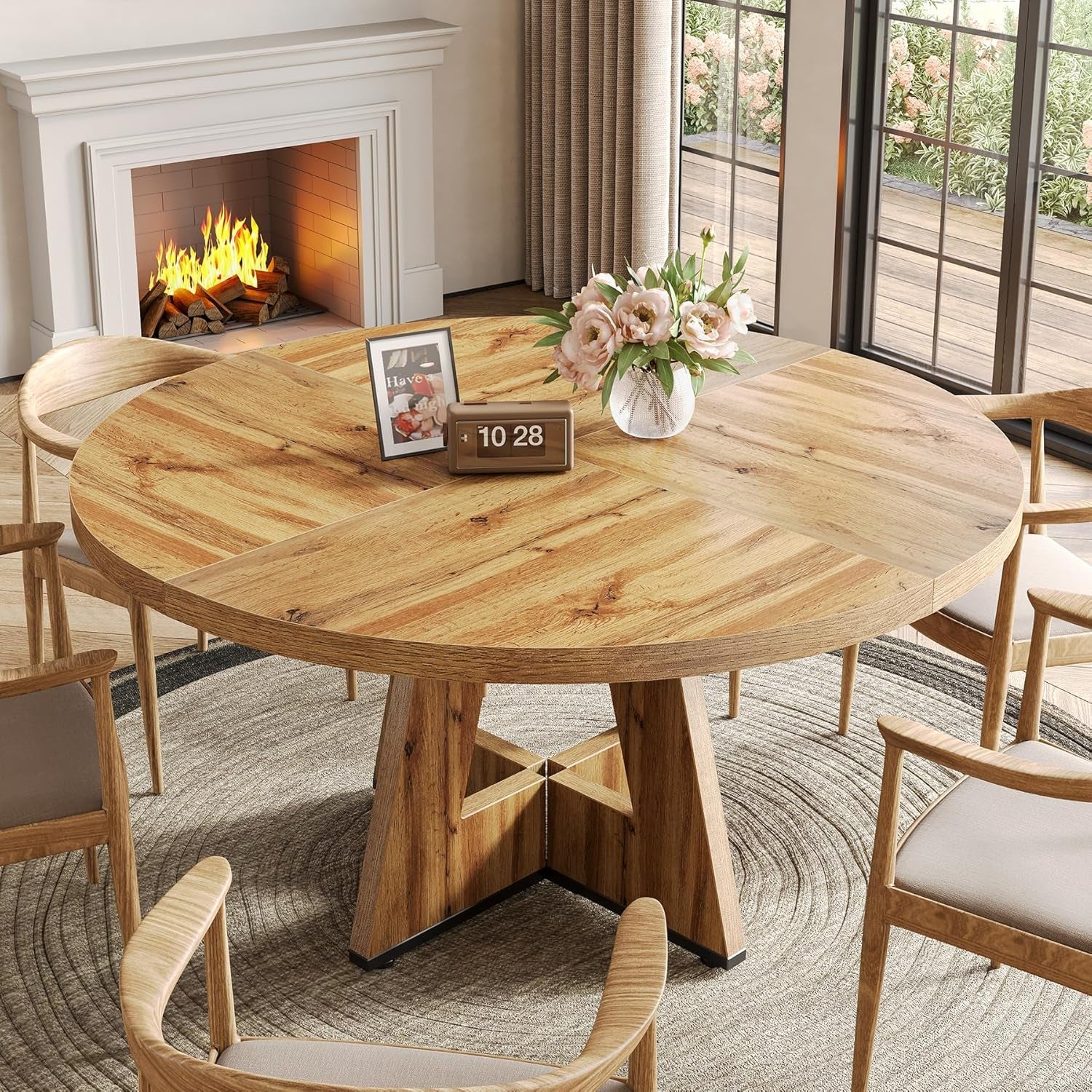 Round Wooden Dining Table