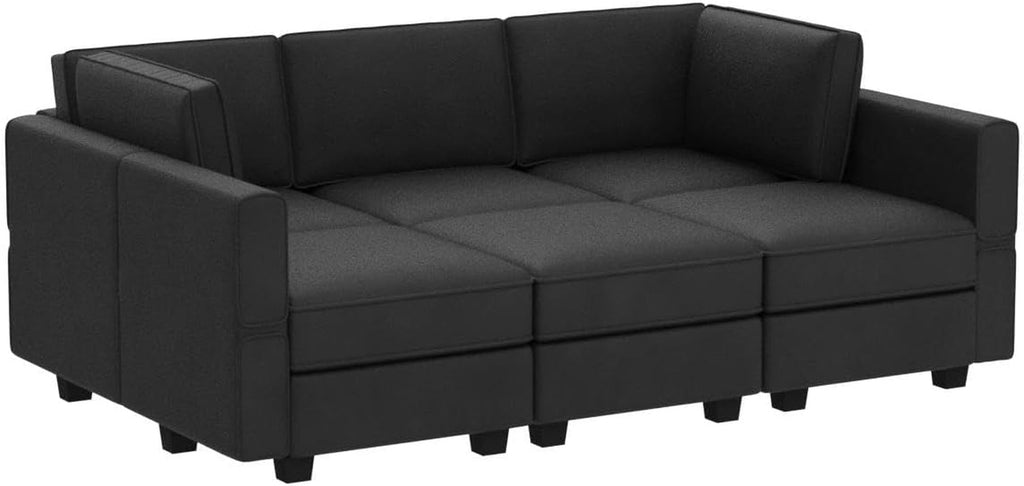 Modular Velvet Sectional Sofa With Chaise