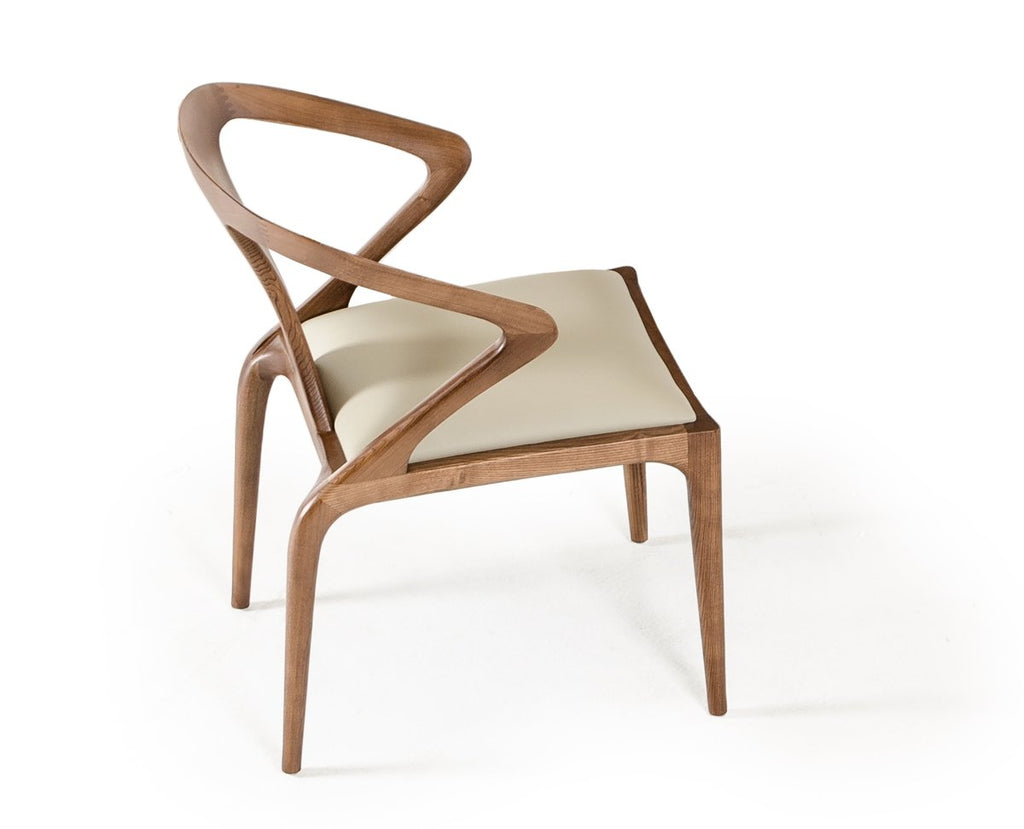Leatherette & Wood Dining Chair