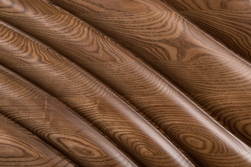 Walnut Wood Veneer & Steel Buffet