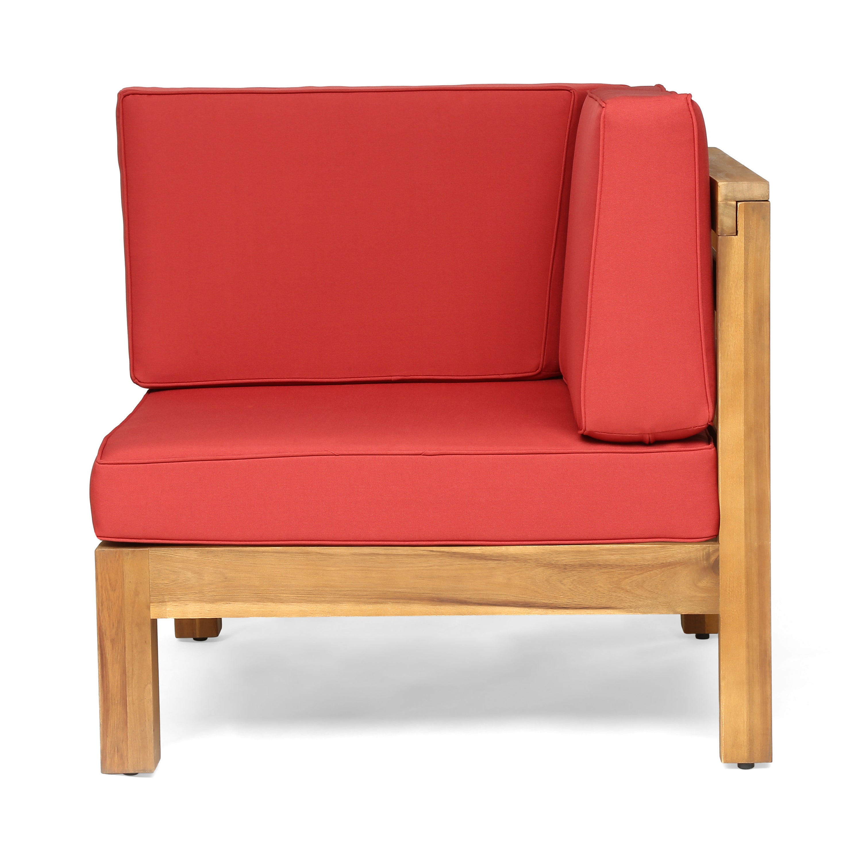 3-Piece Acacia Wood Outdoor Sofa Set