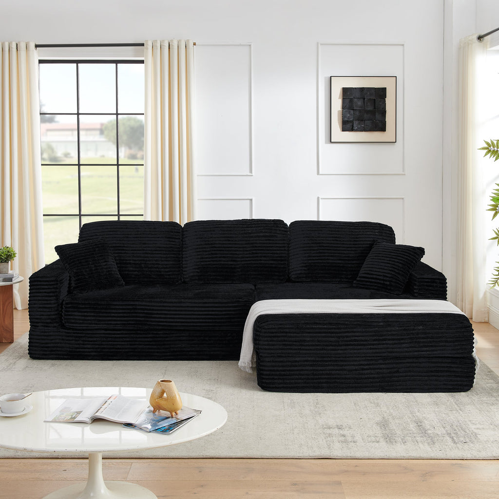 Compressed L Shaped Modular Sofa