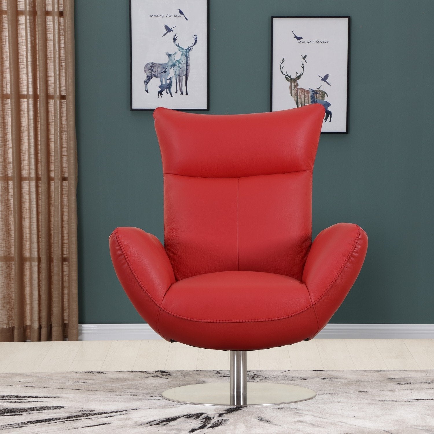 Contemporary Leather Lounge Chair