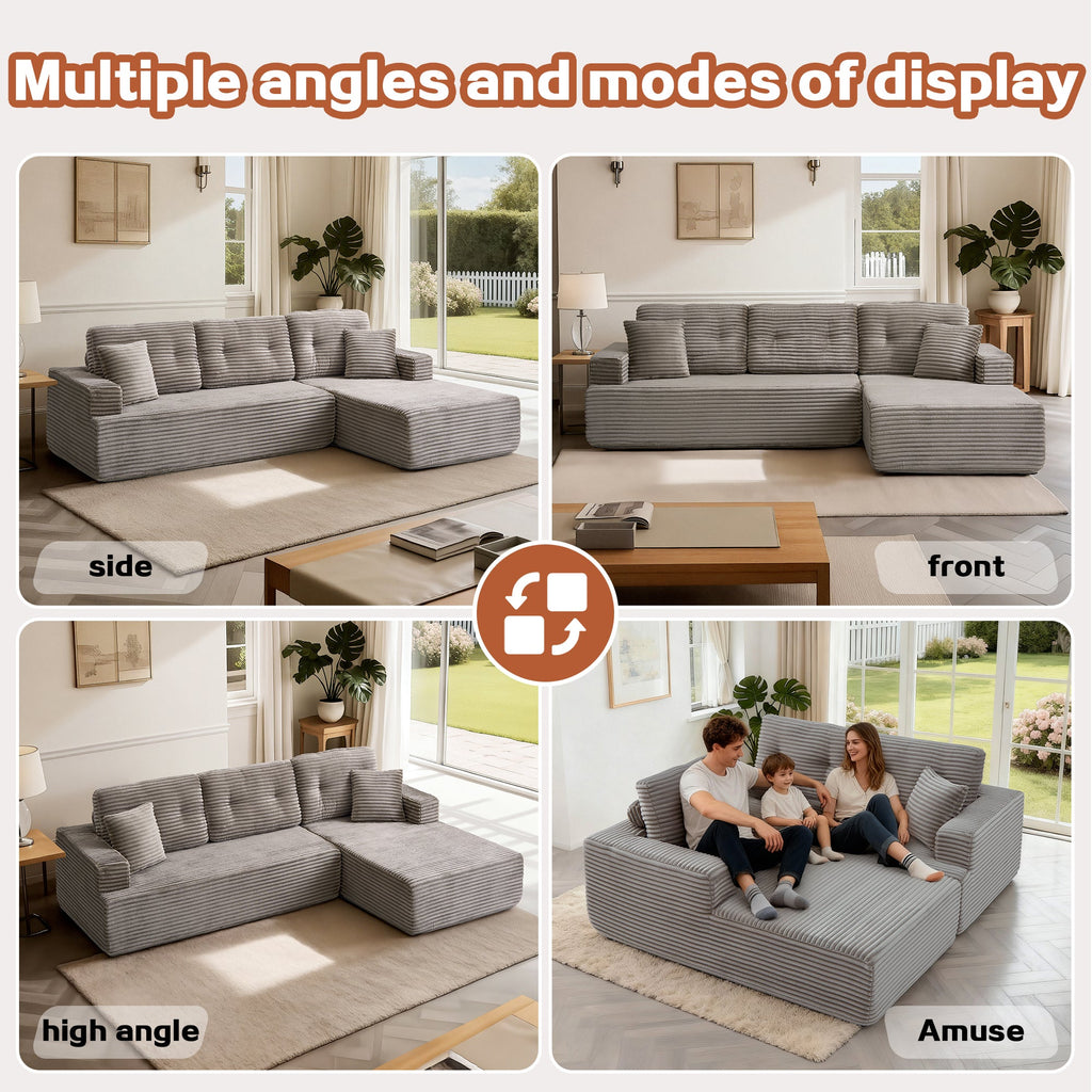 Right-Facing Compressed Chaise