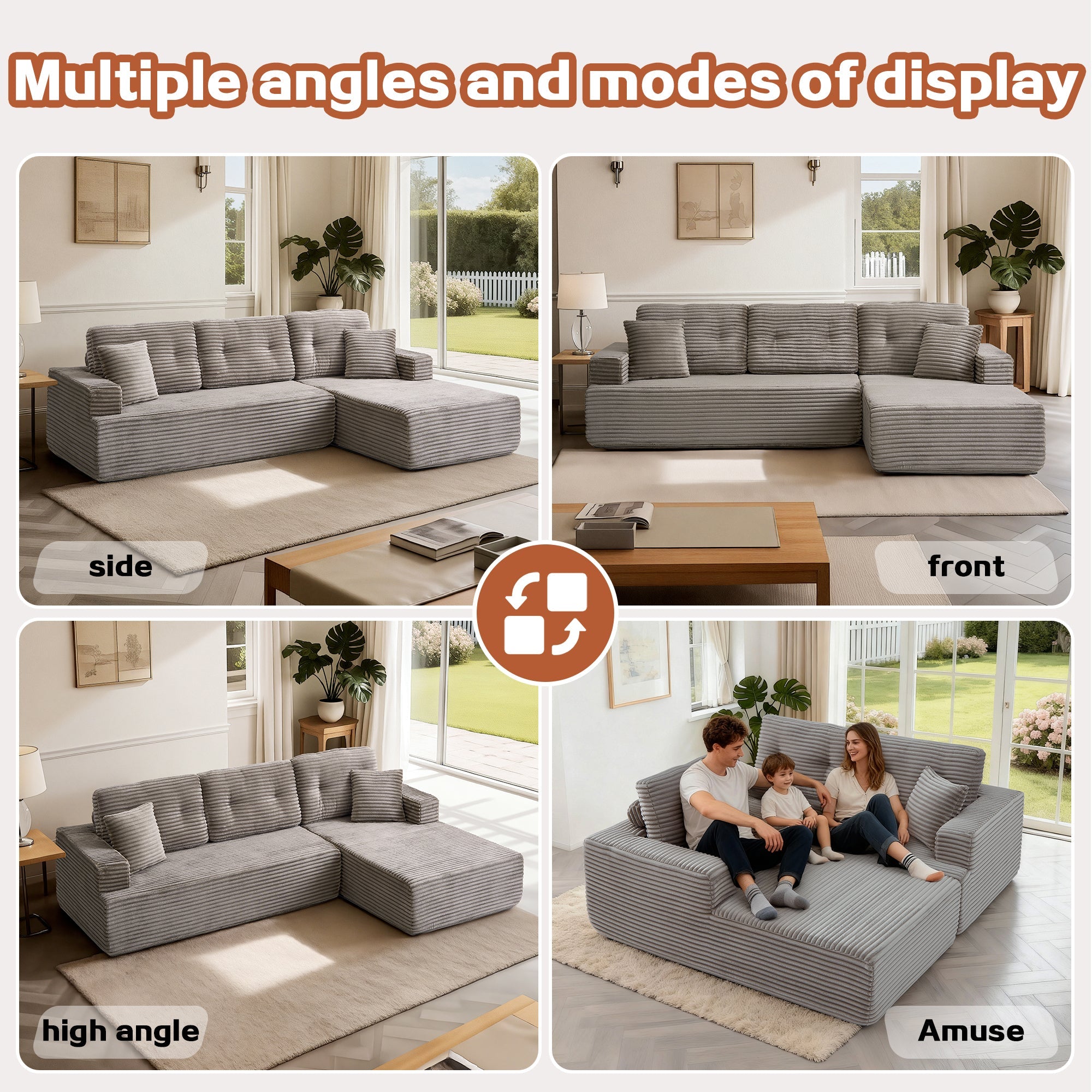Right-Facing Compressed Chaise