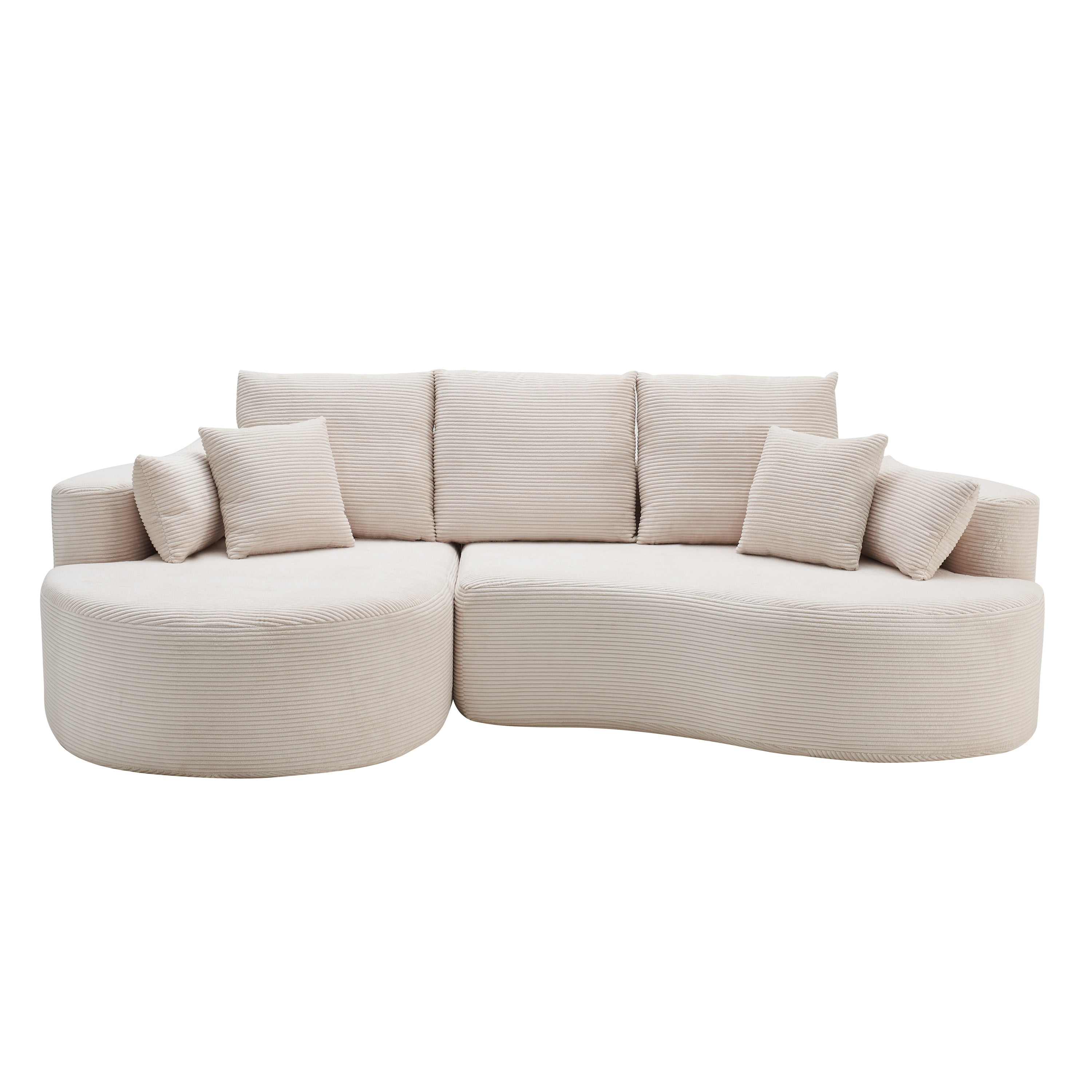 106" Curved Boucle Cloud Sofa