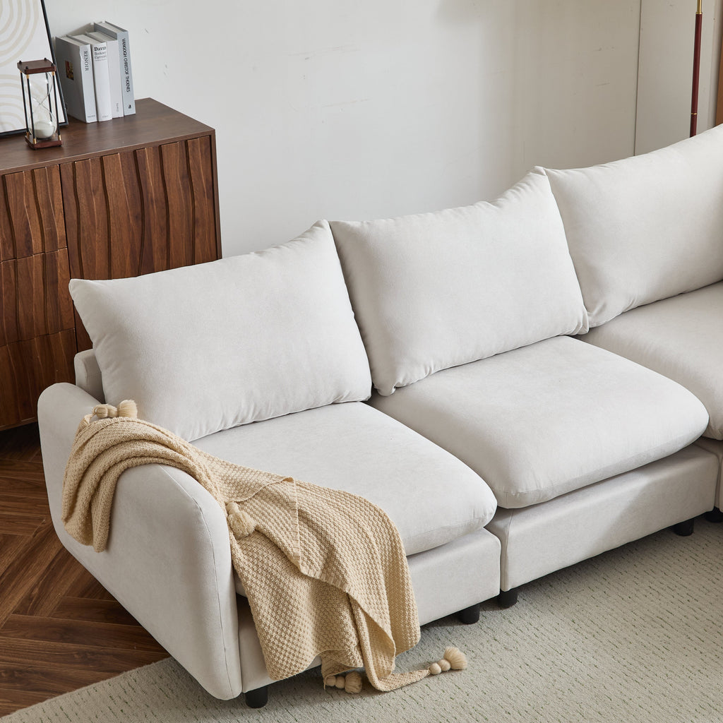 Modular Upholstered Convertible Sofa