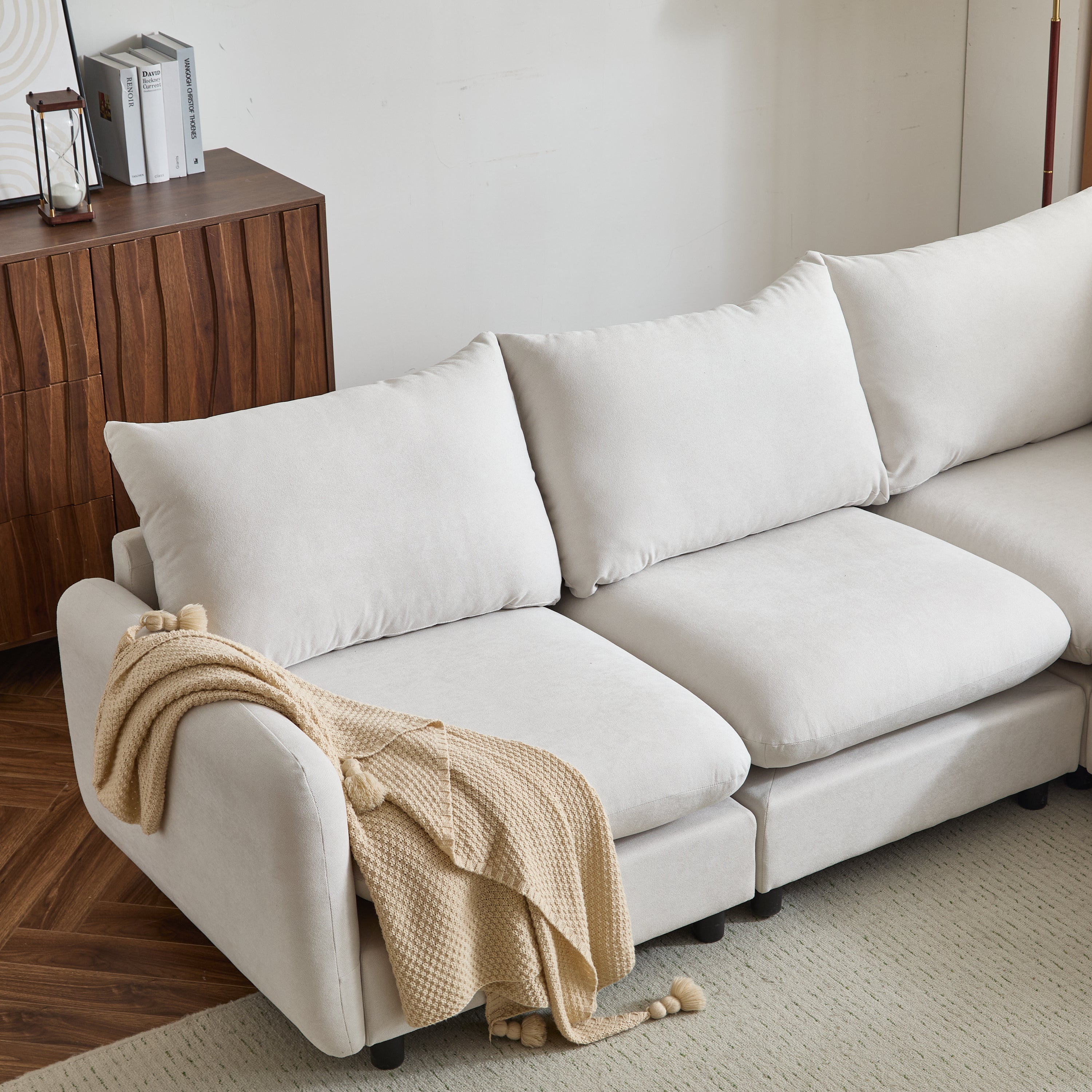 Modular Upholstered Convertible Sofa