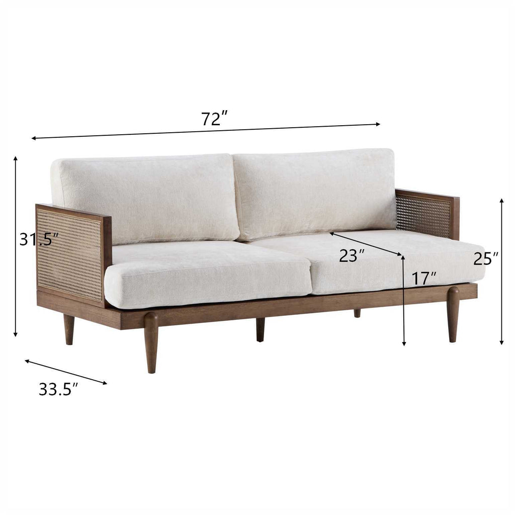 72" Boucle Sofa