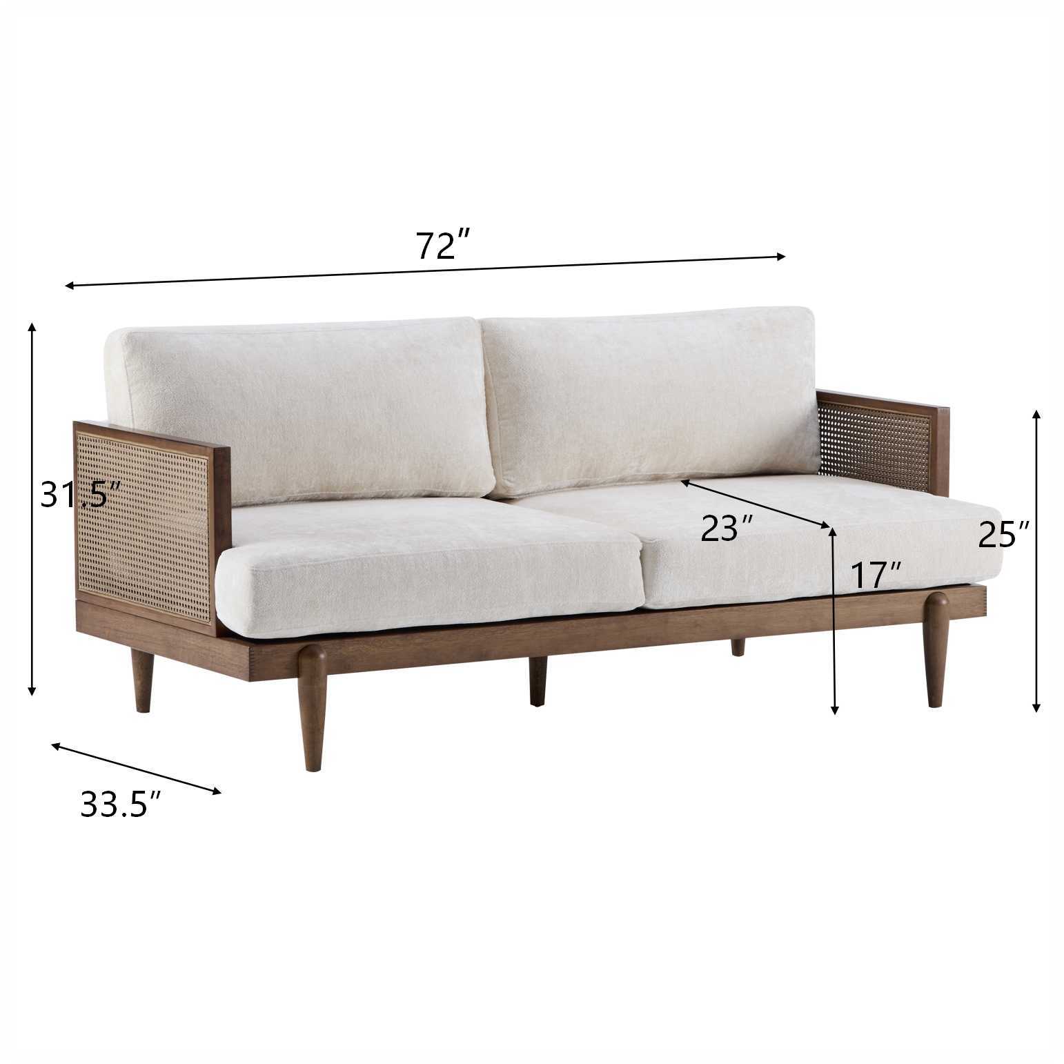 72" Boucle Sofa
