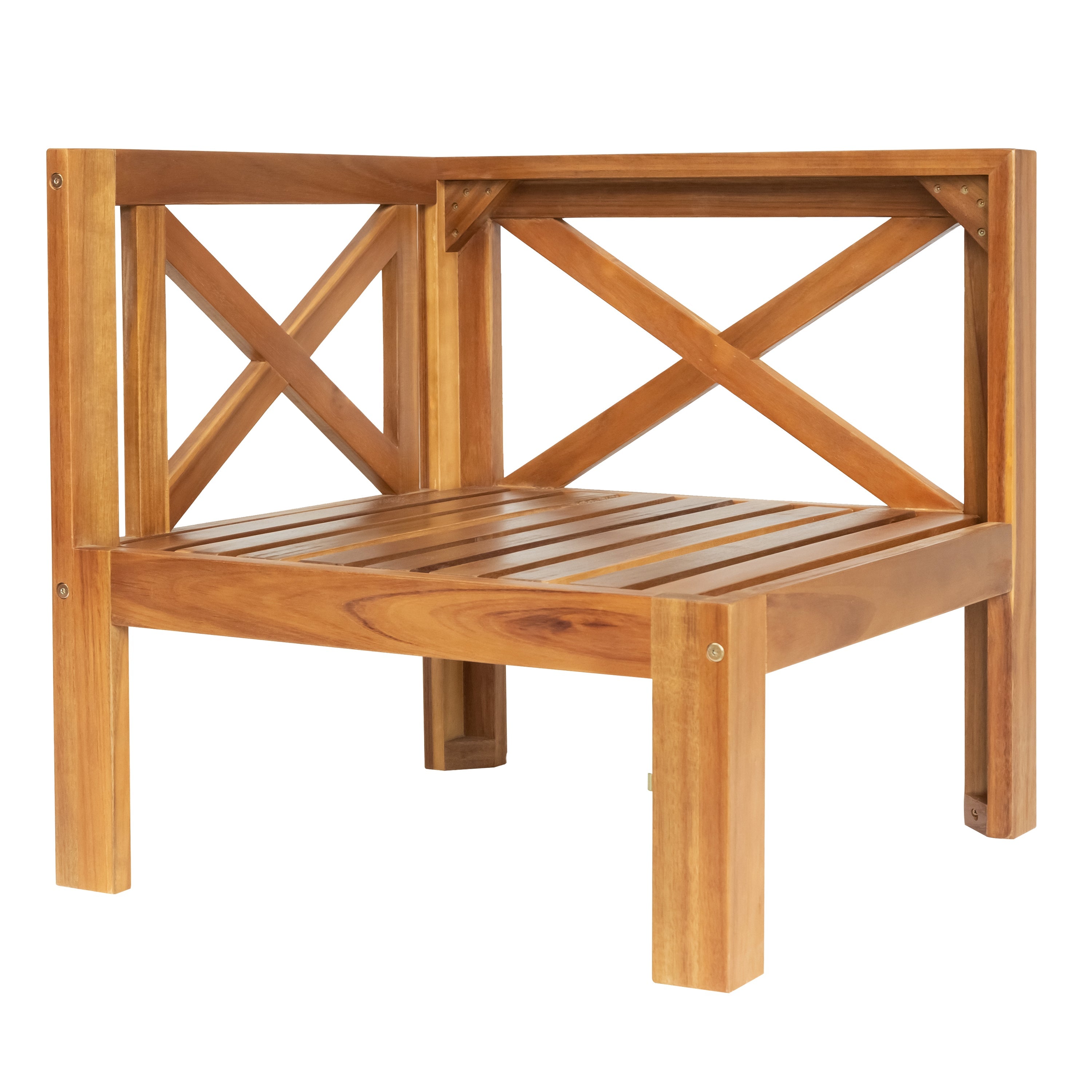 5-Piece Acadia Wood Outdoor Sectional Sofa Set