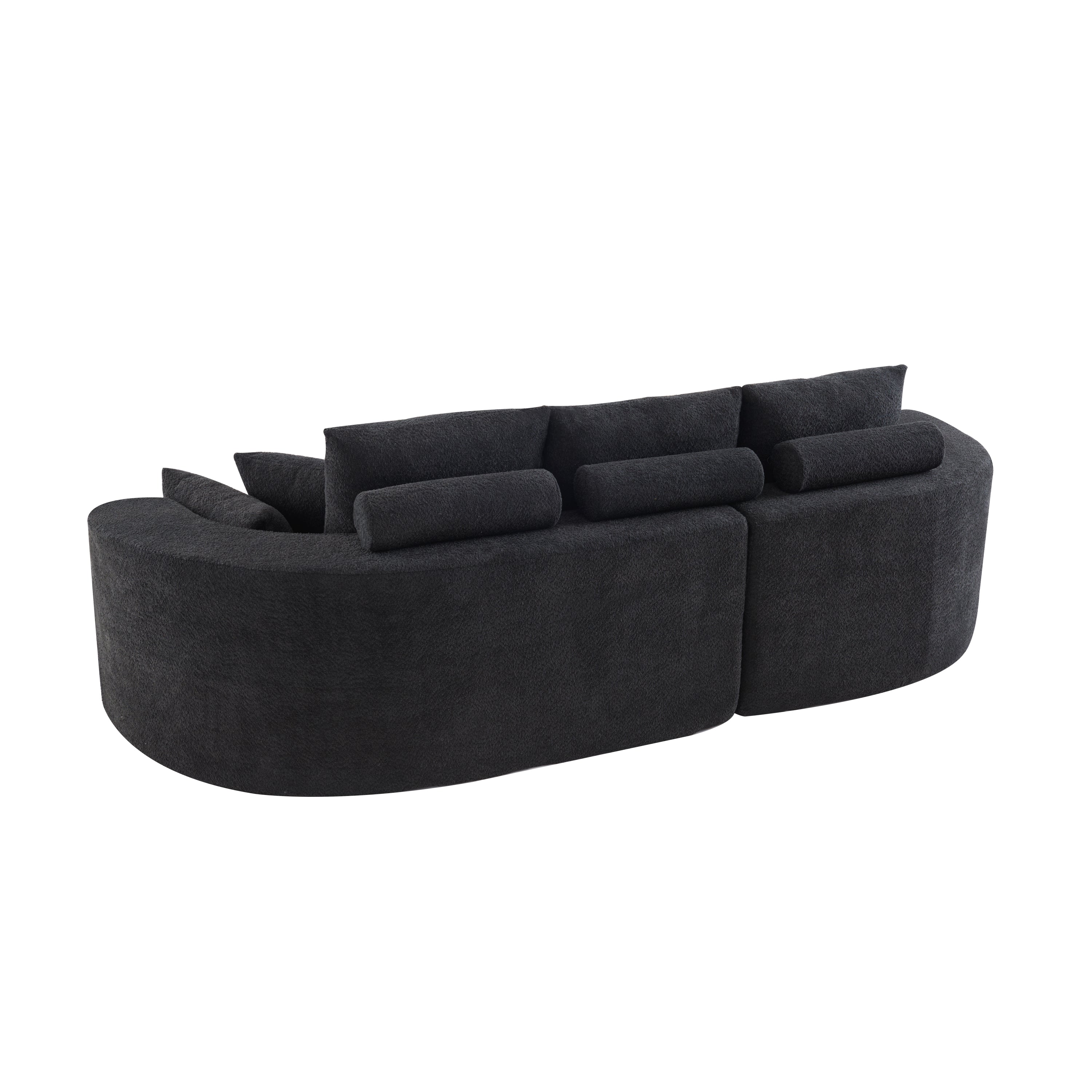 106" Curved Boucle Cloud Sofa