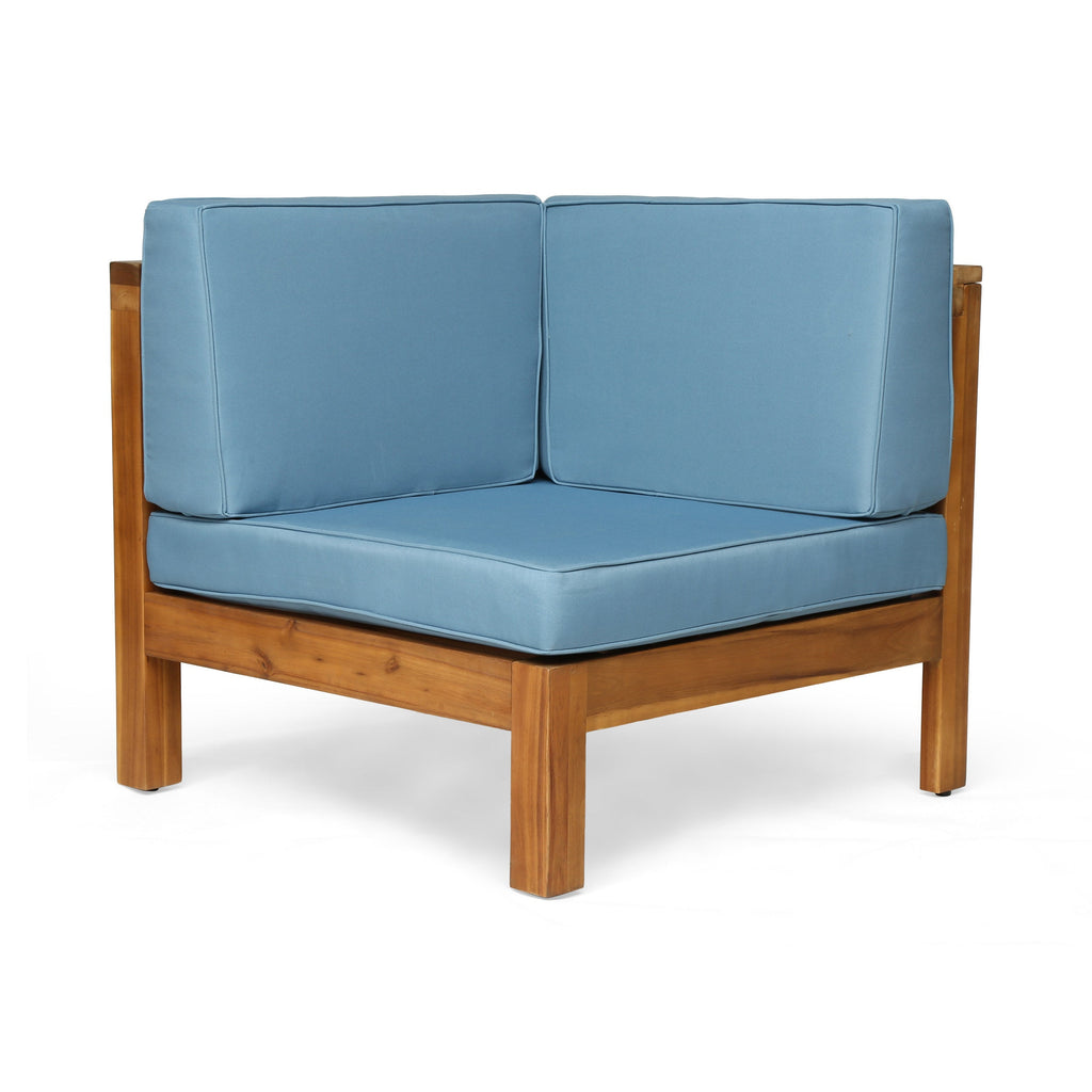 3-Piece Acacia Wood Outdoor Sofa Set