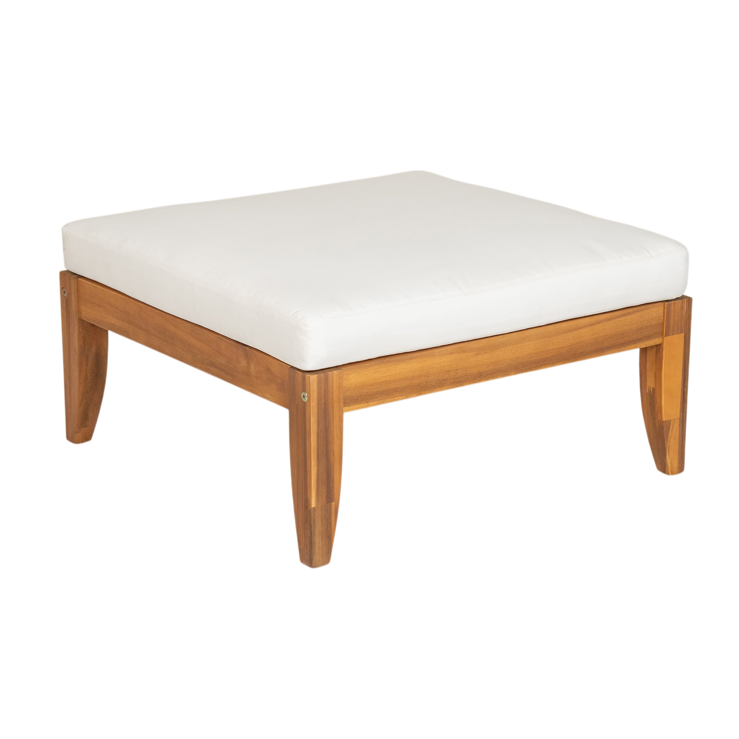6-Piece Outdoor Sectional Sofa Set Acacia Wood Teak and Beige