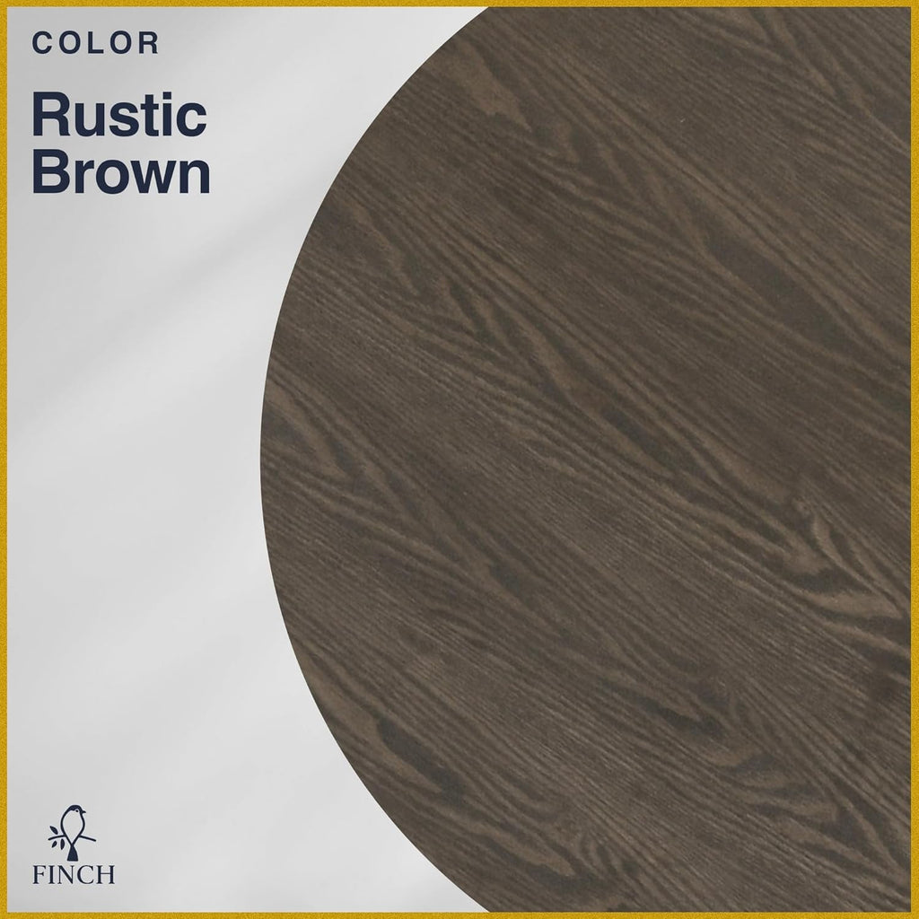 Alfred Round Solid Wood Rustic Dining Table