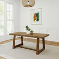 Farmhouse Dining Table Rustic Solid Wood
