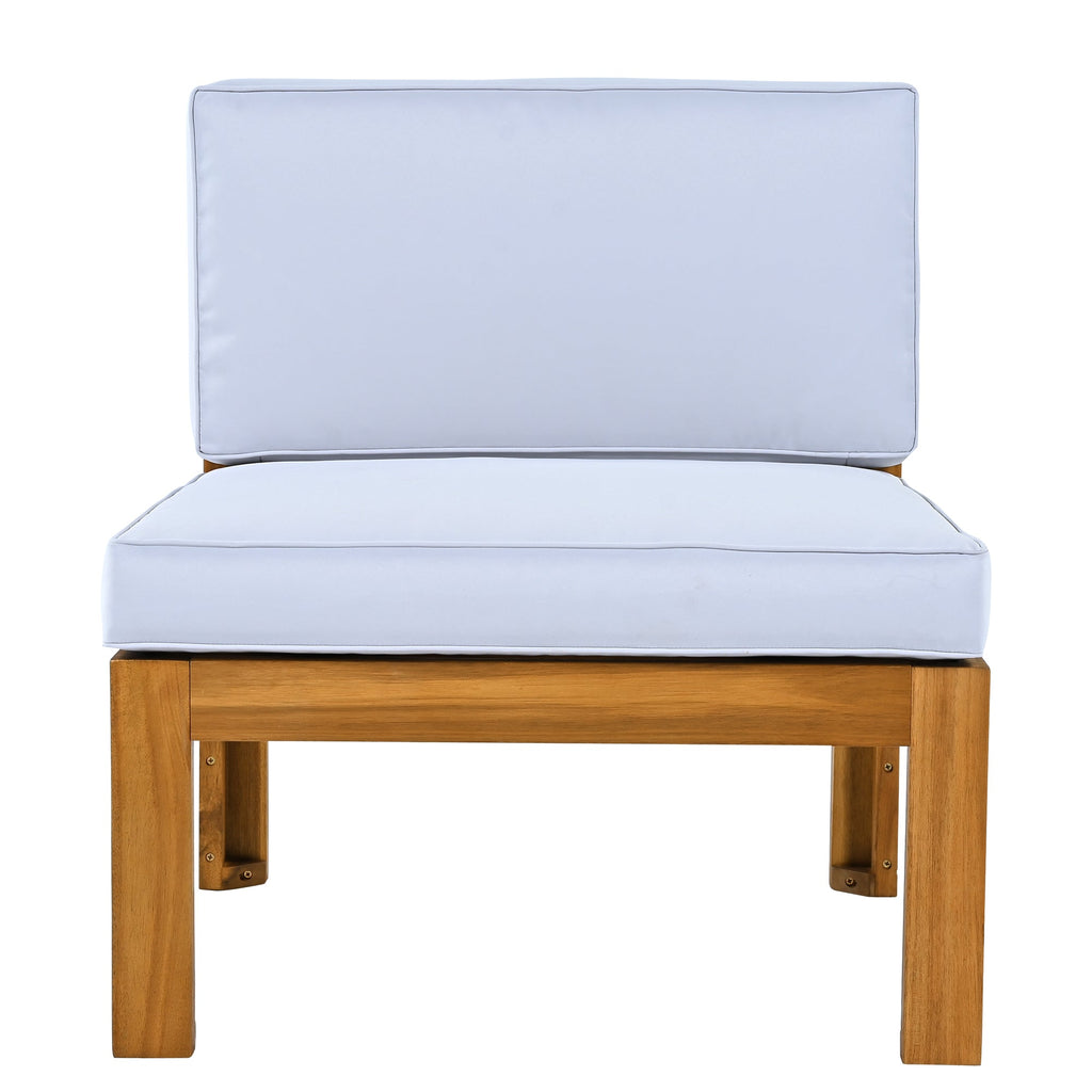 5-Piece Acadia Wood Outdoor Sectional Sofa Set