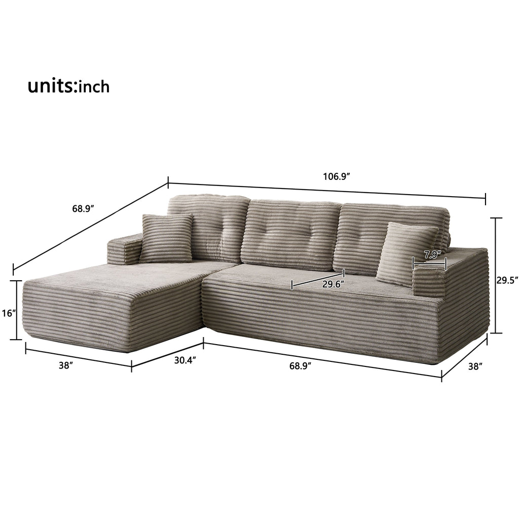 Right-Facing Compressed Chaise