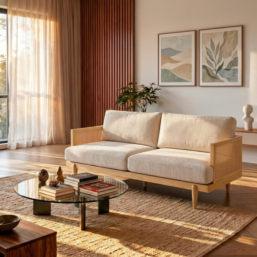 72" Boucle Sofa
