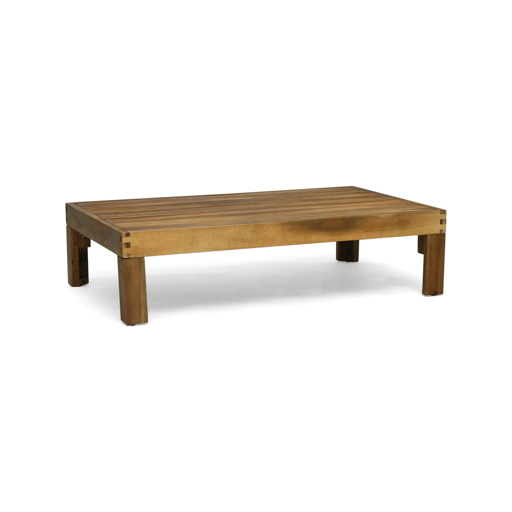 Acacia Wood L-Shaped Outdoor Sofa Set