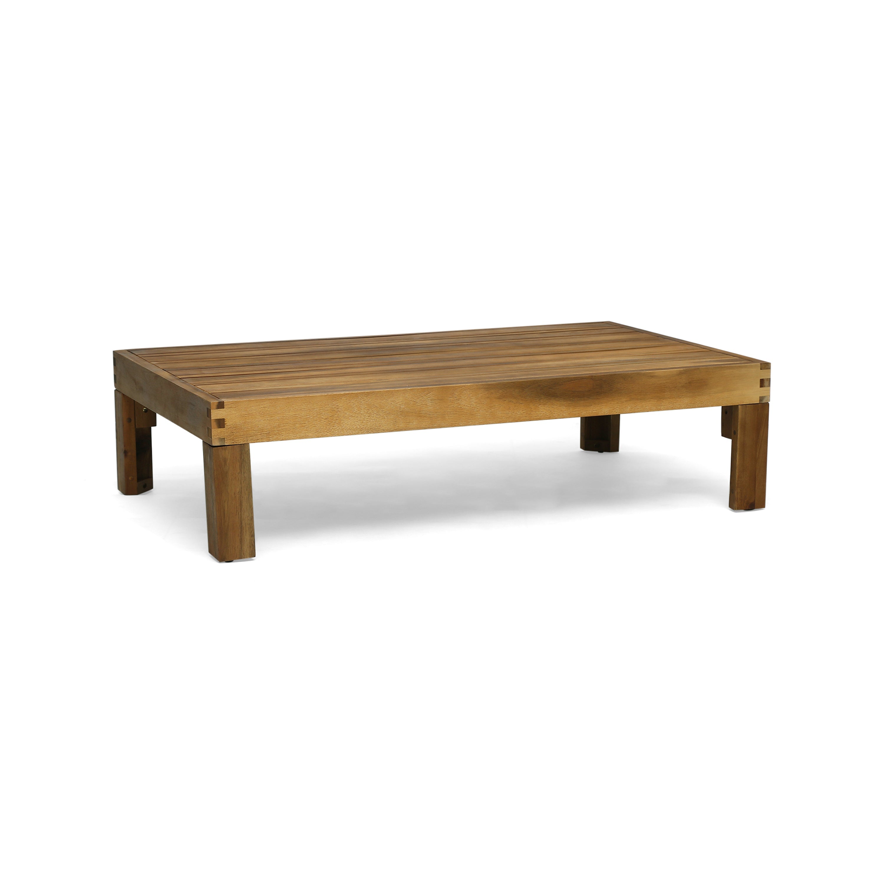 Acacia Wood L-Shaped Outdoor Sofa Set