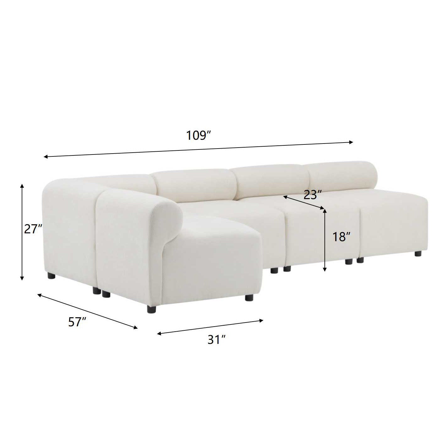 Modular Chenille Sofa