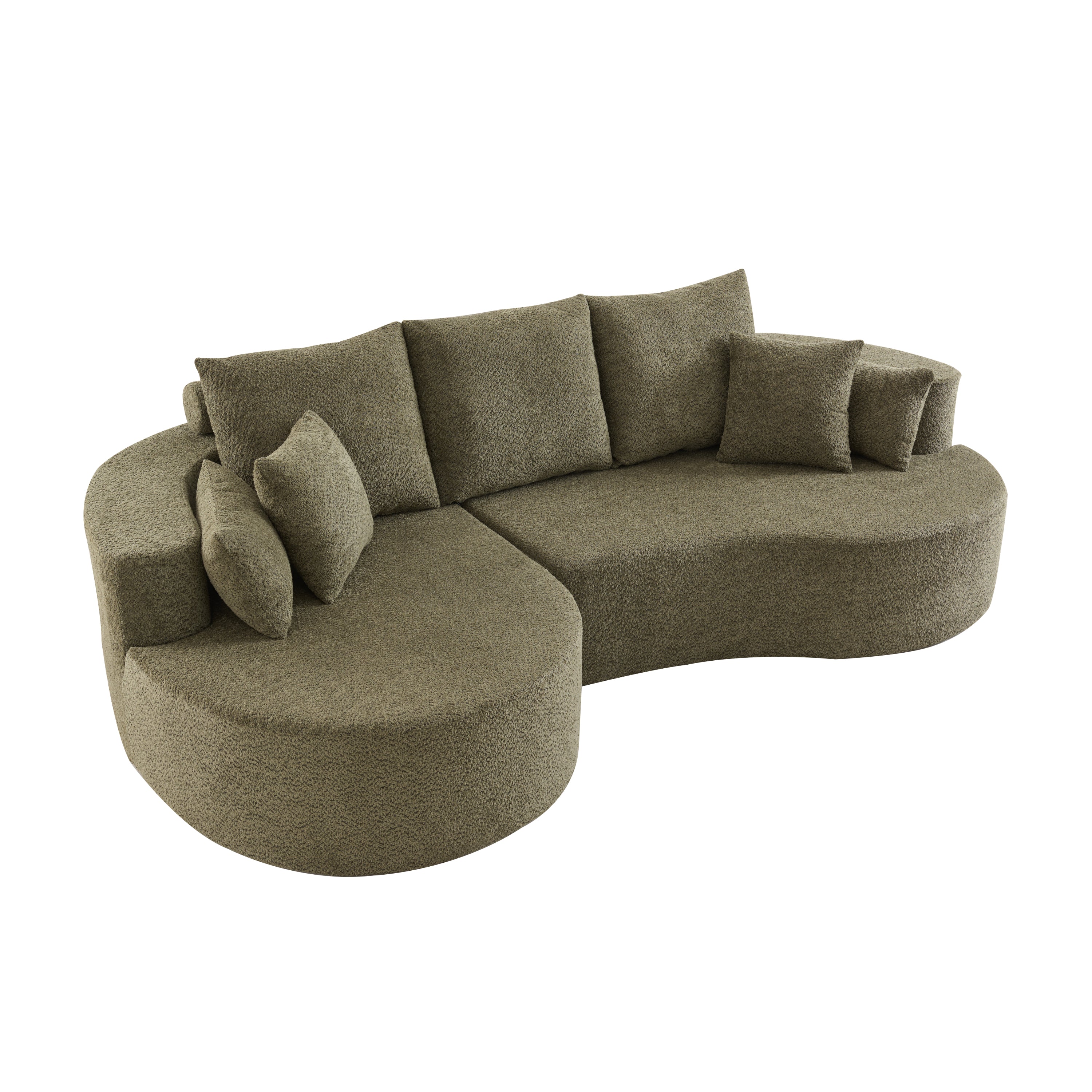 106" Curved Boucle Cloud Sofa
