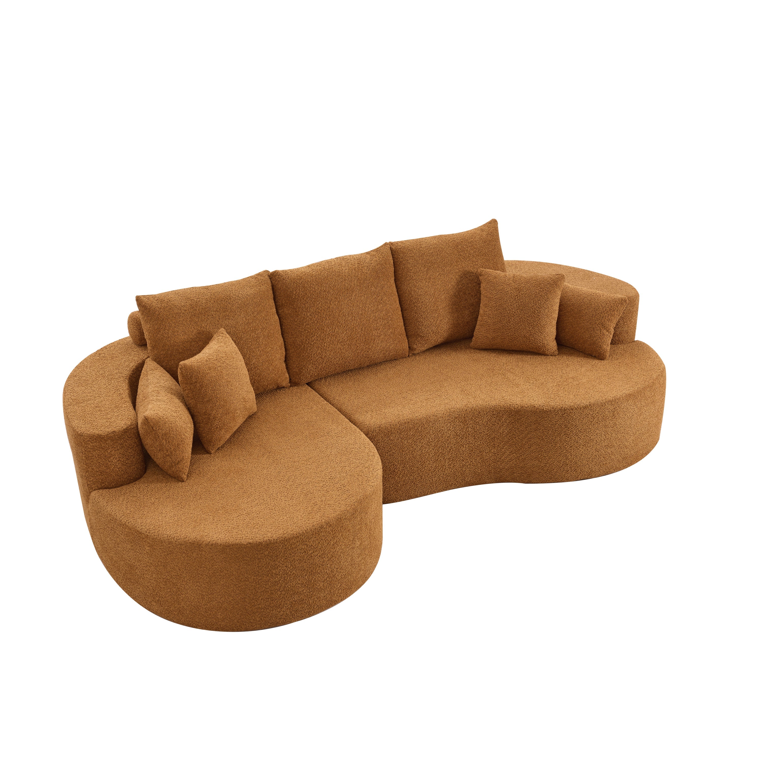 106" Curved Boucle Cloud Sofa