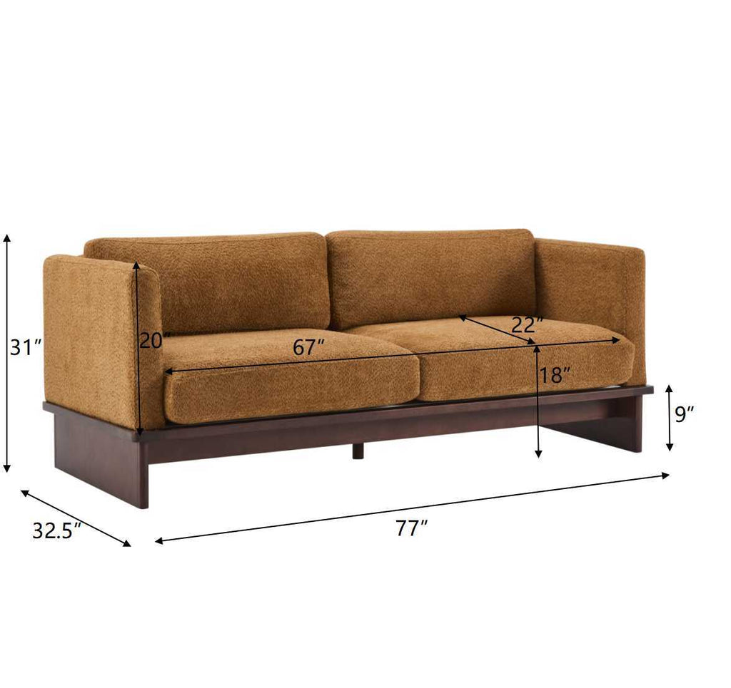 77" Modern Boucle Sofa