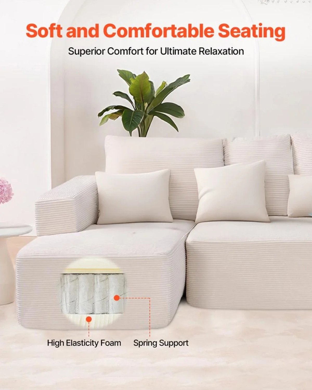 Modular L Shaped Modular Cloud Sofa