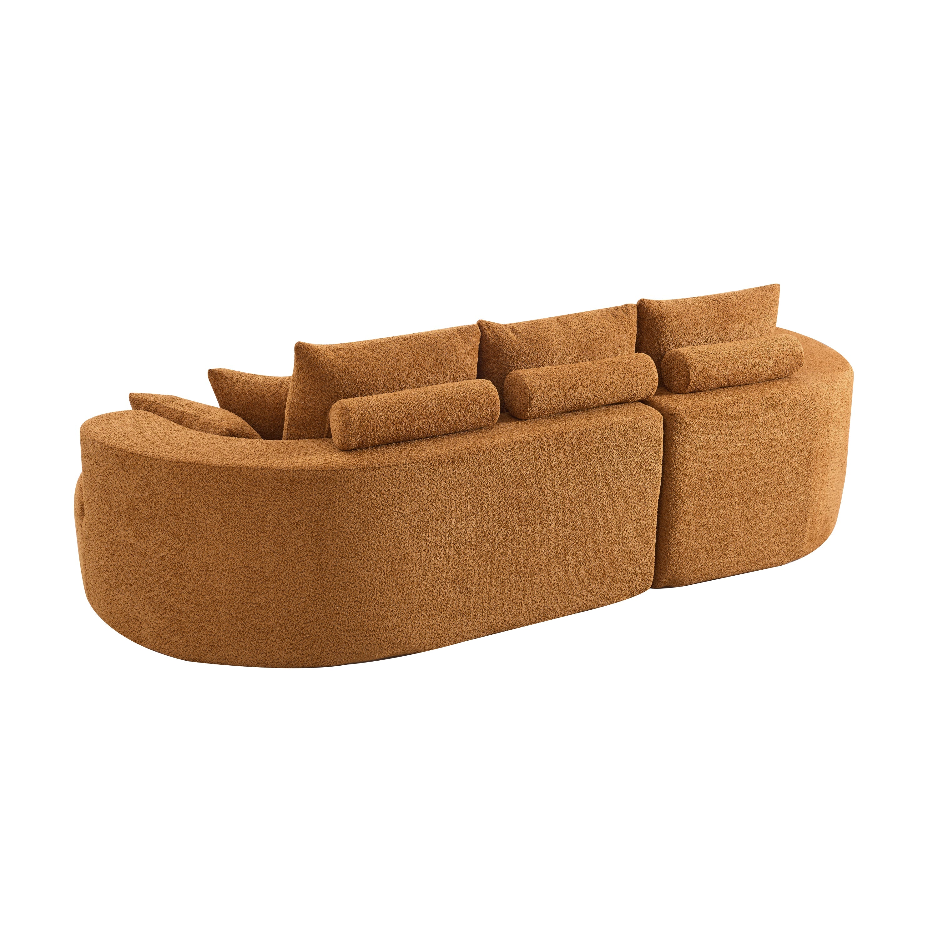106" Curved Boucle Cloud Sofa