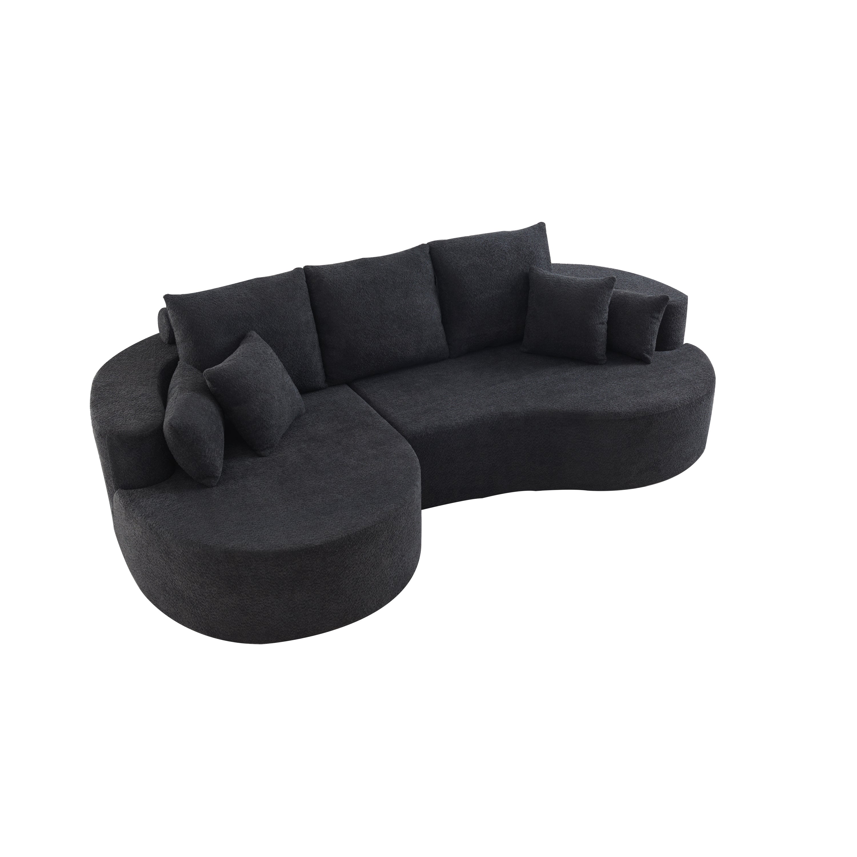 106" Curved Boucle Cloud Sofa