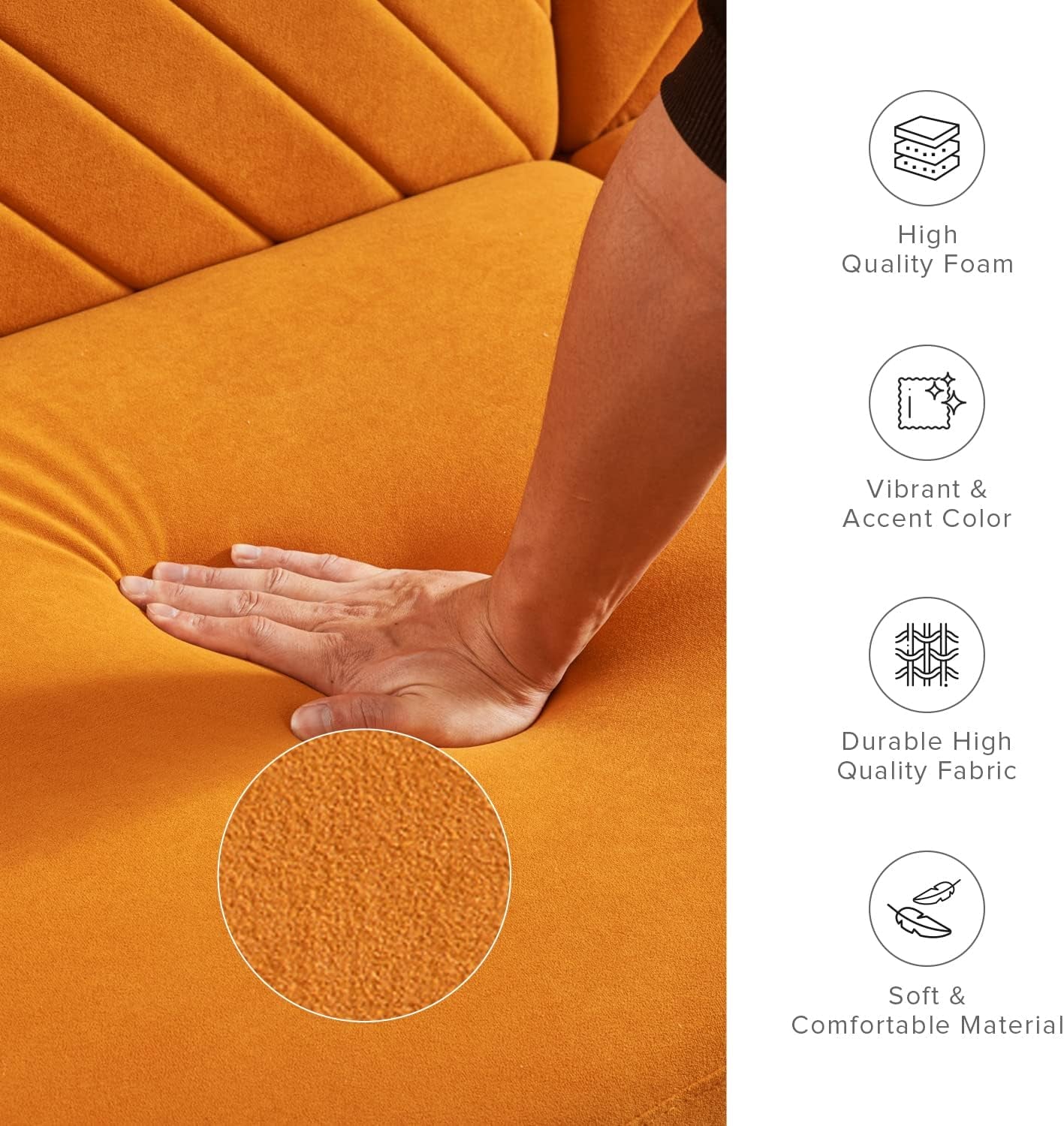 Chloe Futon Sofa Bed With Tapered Legs