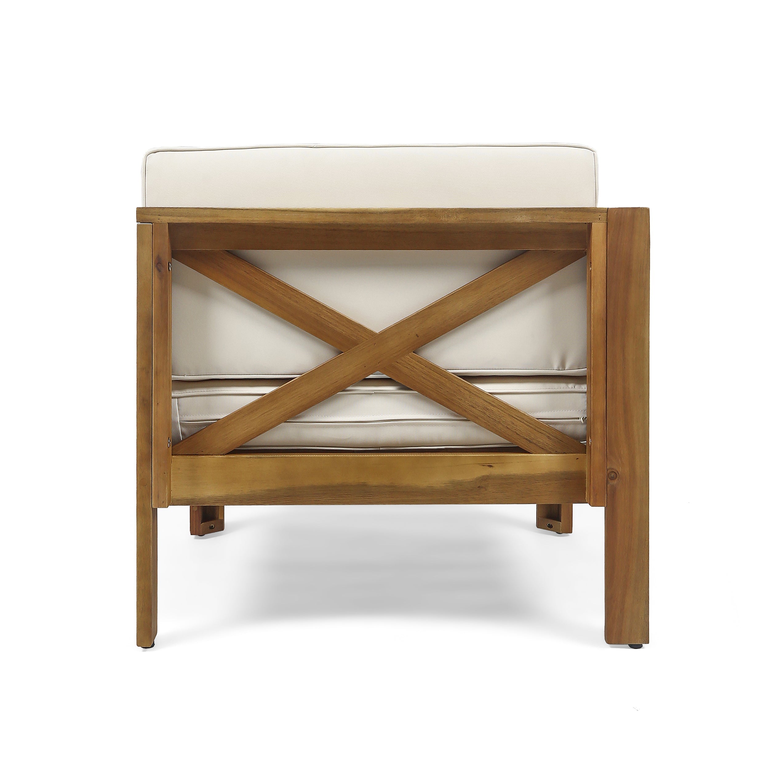 Acacia Wood L-Shaped Outdoor Sofa Set