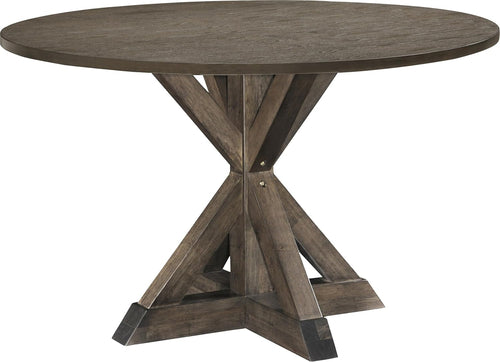 Alfred Round Solid Wood Rustic Dining Table