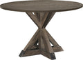 Alfred Round Solid Wood Rustic Dining Table