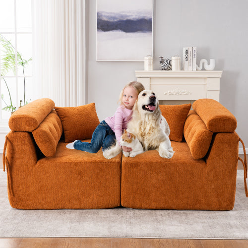 Orange Compressed Sofa