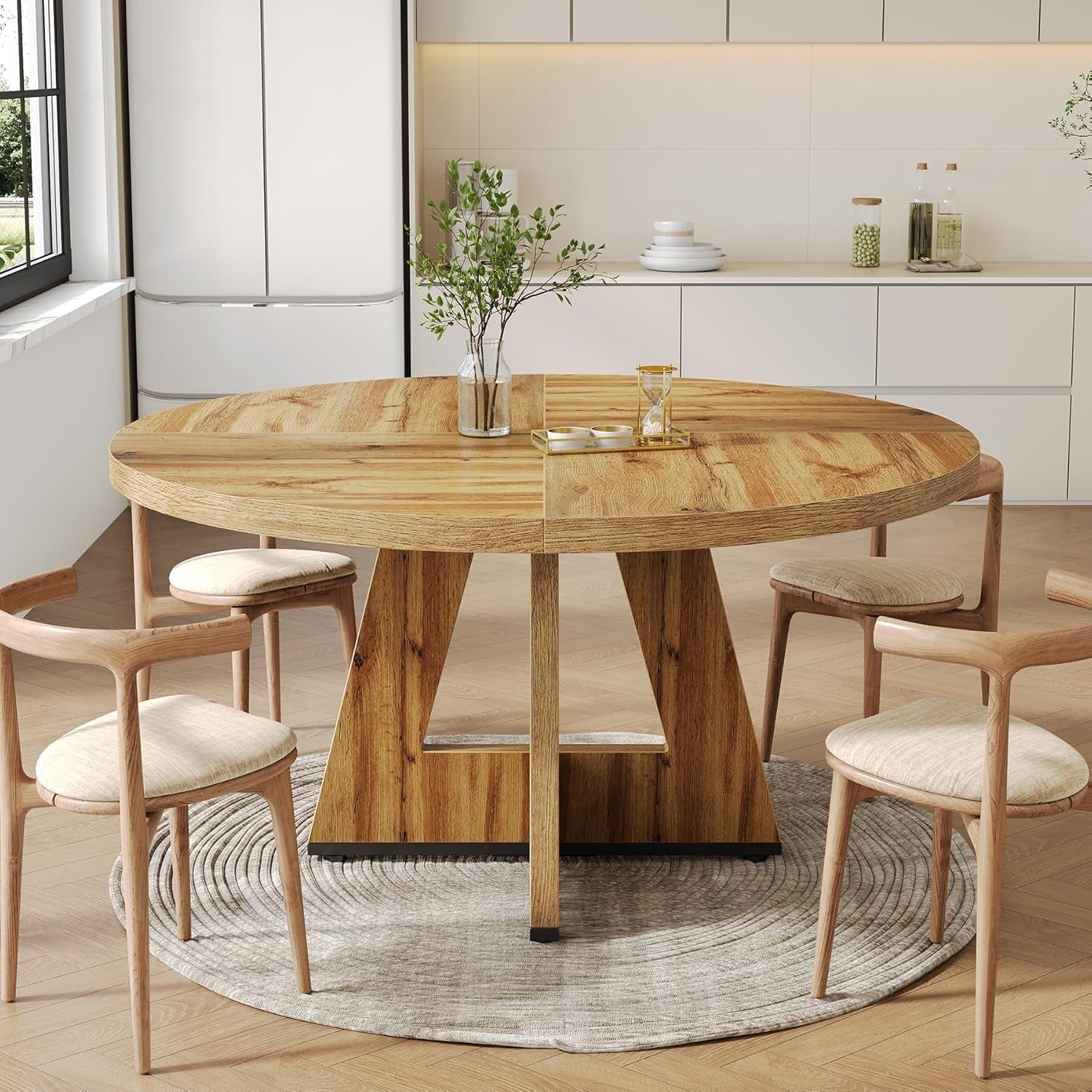 Round Wooden Dining Table