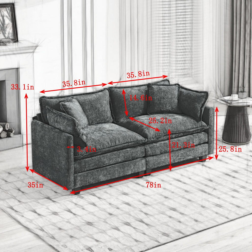 Cloud Chenille Sectional Sofa