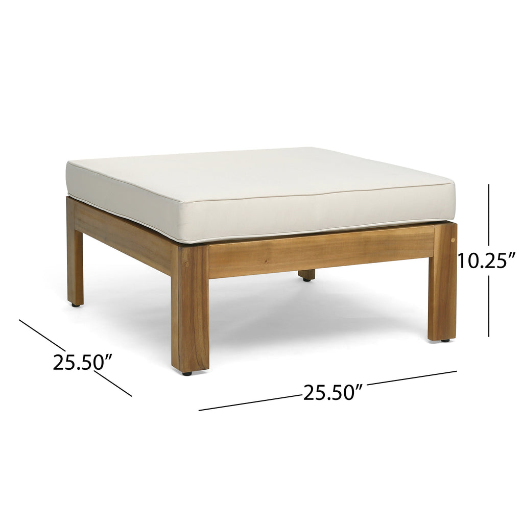 Acacia Wood L-Shaped Outdoor Sofa Set