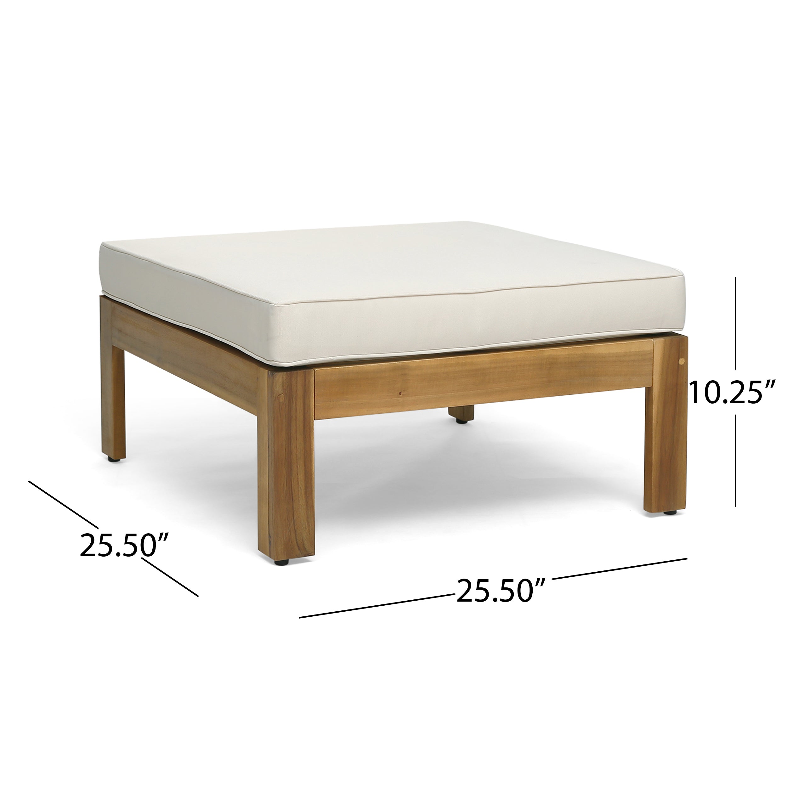 Acacia Wood L-Shaped Outdoor Sofa Set